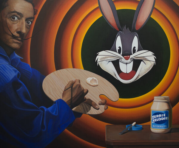 Dali's-Portrait-of-Bugs-Bunny-in-Mayonnaise_acrylic-on-canvas_60x72in.