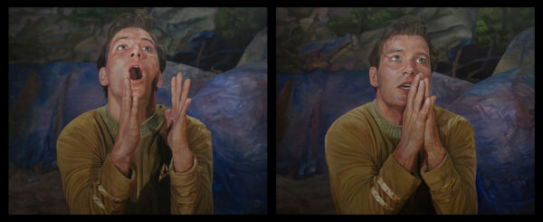 Capt-Kirk_Pray-to-Me_(diptych)_acrylic-on-canvas_48x120in.